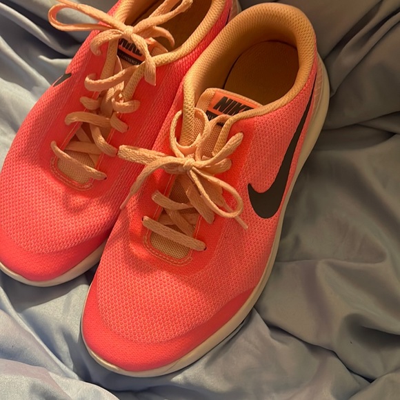 Nike Shoes - Pink with a gray swoop